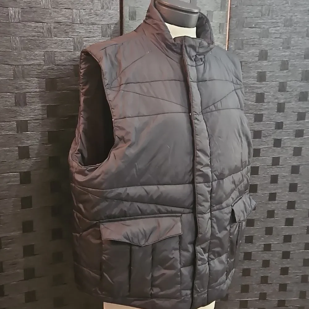 Todd Smith Men's Black Quilted Down Vest Size XXL